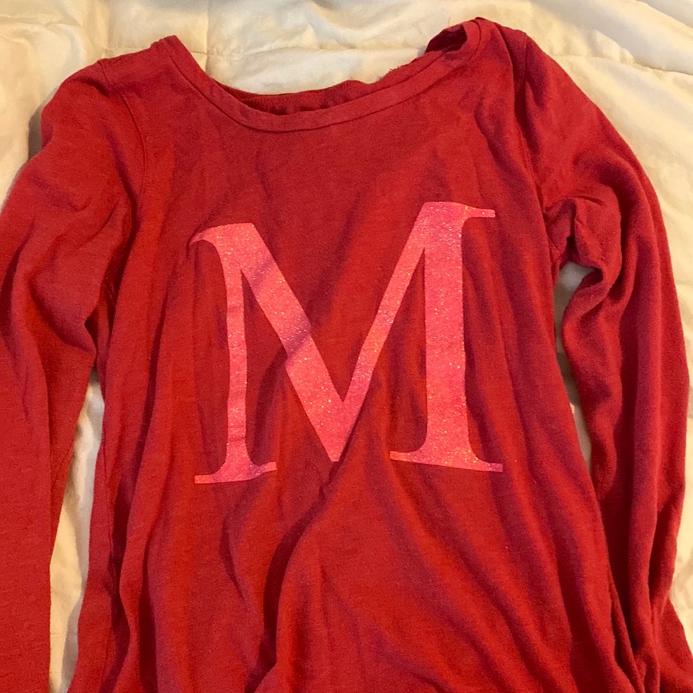 Pink and red girls “M” Shirt